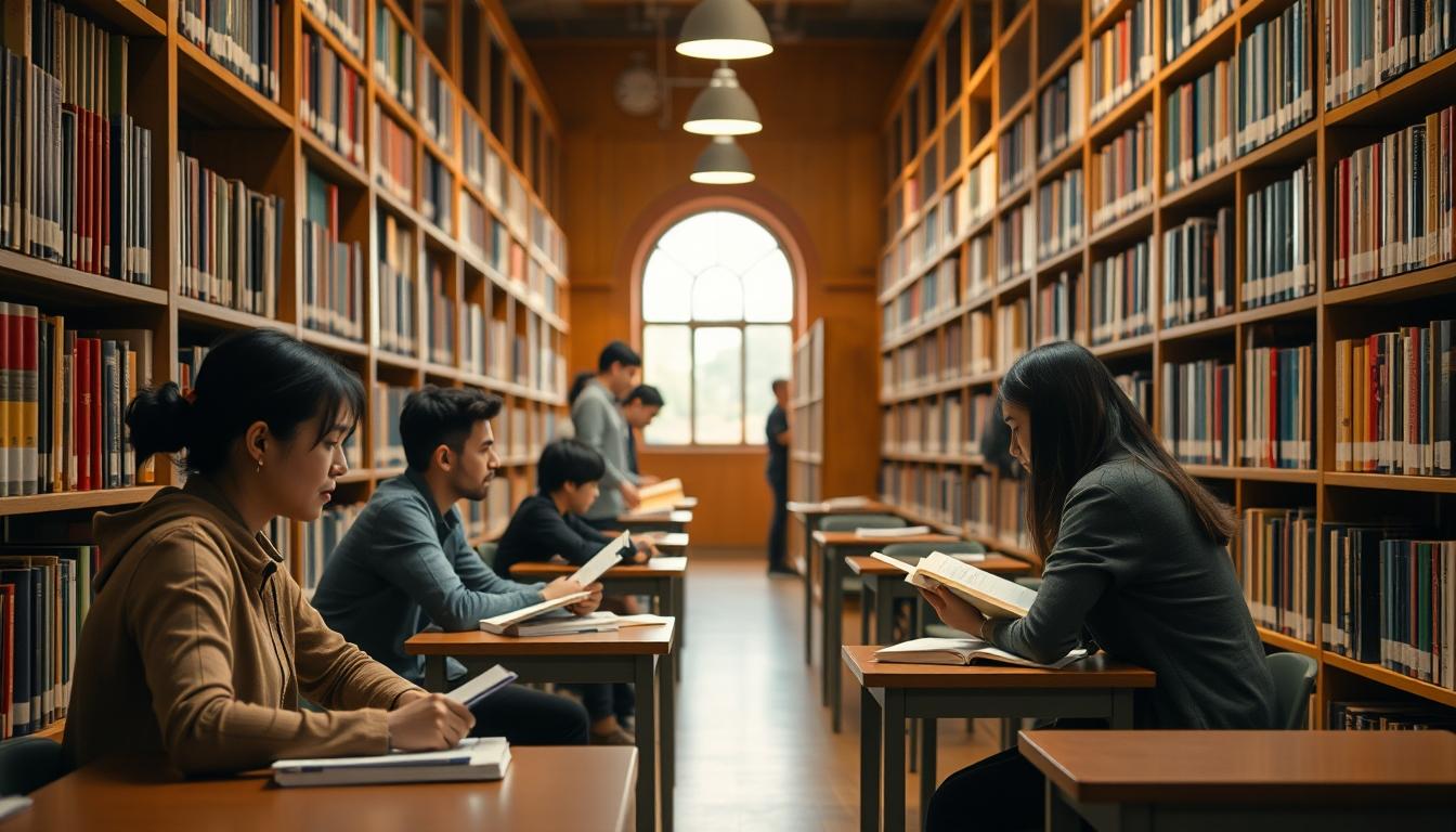 Students working in research laboratory